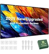 AAJK ALR Projector Screen, 4K Movie Projector Screen 16:9 HD Foldable Anti-Crease Portable Projec...