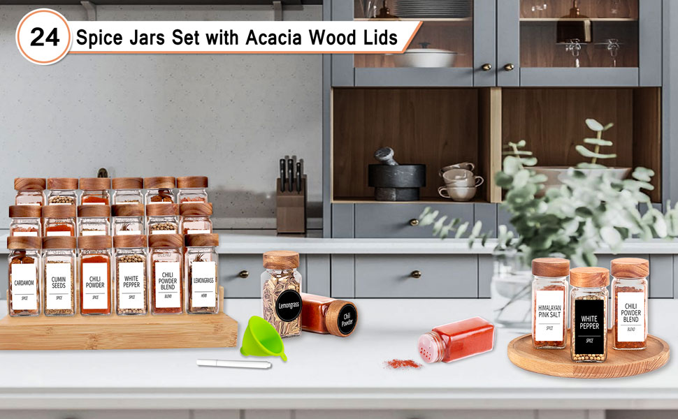 24 spice jars set