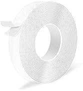 Gluest Double Sided Tape 1' × 10'', Adhesive Nano Tape Heavy Duty, Removable Waterproof Clear Mou...