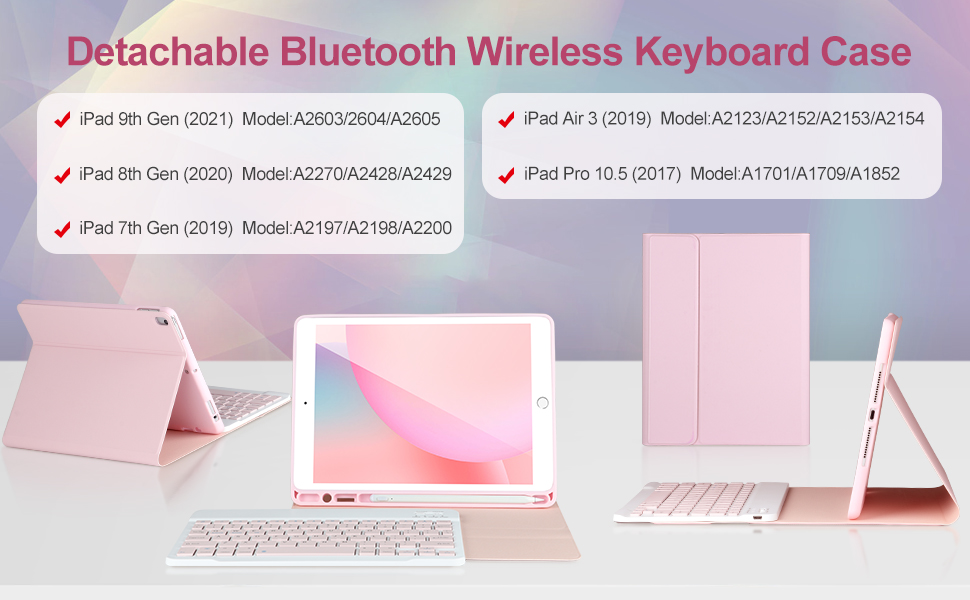 Detachable Bluetooth Wireless Keyboard Case