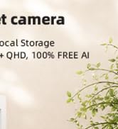 Genie S 2.5K Pet/Dog/Cat Camera, No Subscription Required, Built-in 32GB Storage, Phone APP, 2-Wa...
