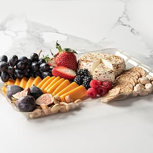Clear and Gold Serving trays for party