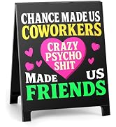 Funny Team Office Gifts- Chance Made Us Coworkers Crazy Psycho Made Us Friends Funny Desk Sign fo...