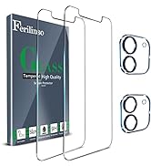 Ferilinso [4 Pack 2 Pack Screen Protector for iPhone 12 with 2 Pack Camera Lens Screen Protector ...