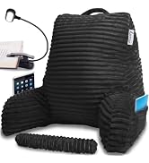 Homie Reading Pillow with Wrist Support, Has Arm Rests, and Back Support for Bed Rest, Lounging, ...