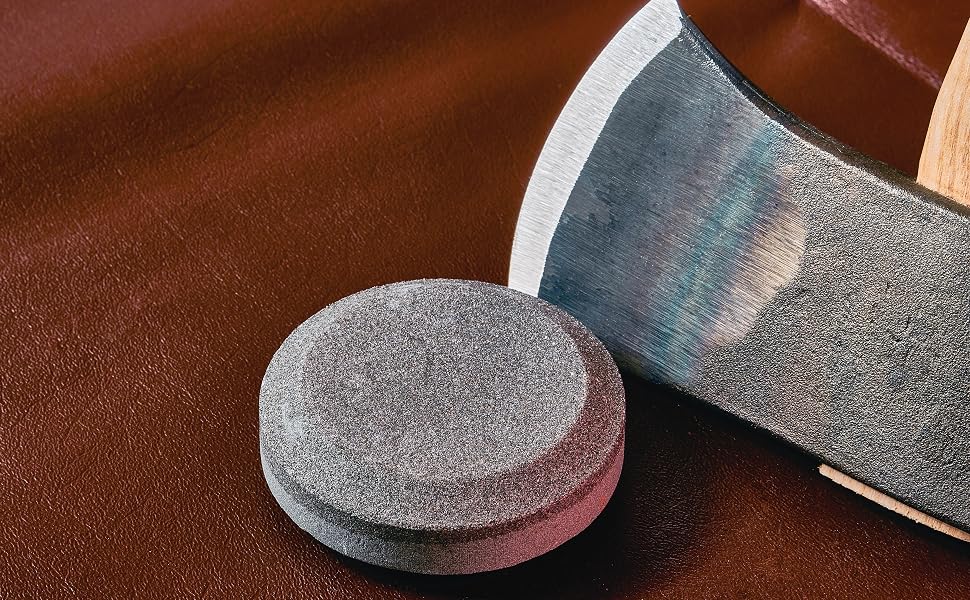 The Puck from lansky next to an axe