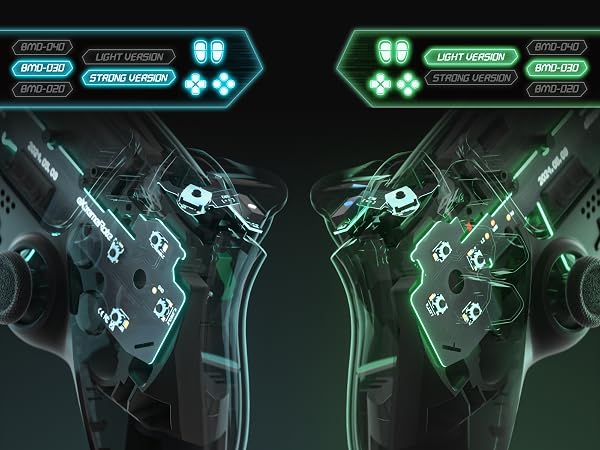 eXtremeRate Strong Version Whole Clicky Kit for PS5 Controller BDM-030 Whole Buttons Mouse Click Kit
