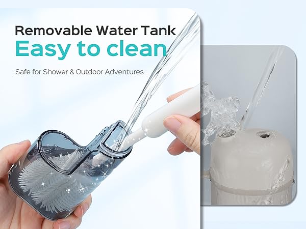 COSLUS Mini Water Flosser for Travel: Portable Compact Design, Cordless Oral Irrigator for Braces