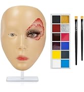 Makeup Practice Face,Makeup Practice Face Board with 1 PC Face Painting and 2Pcs Makeup Brushes f...