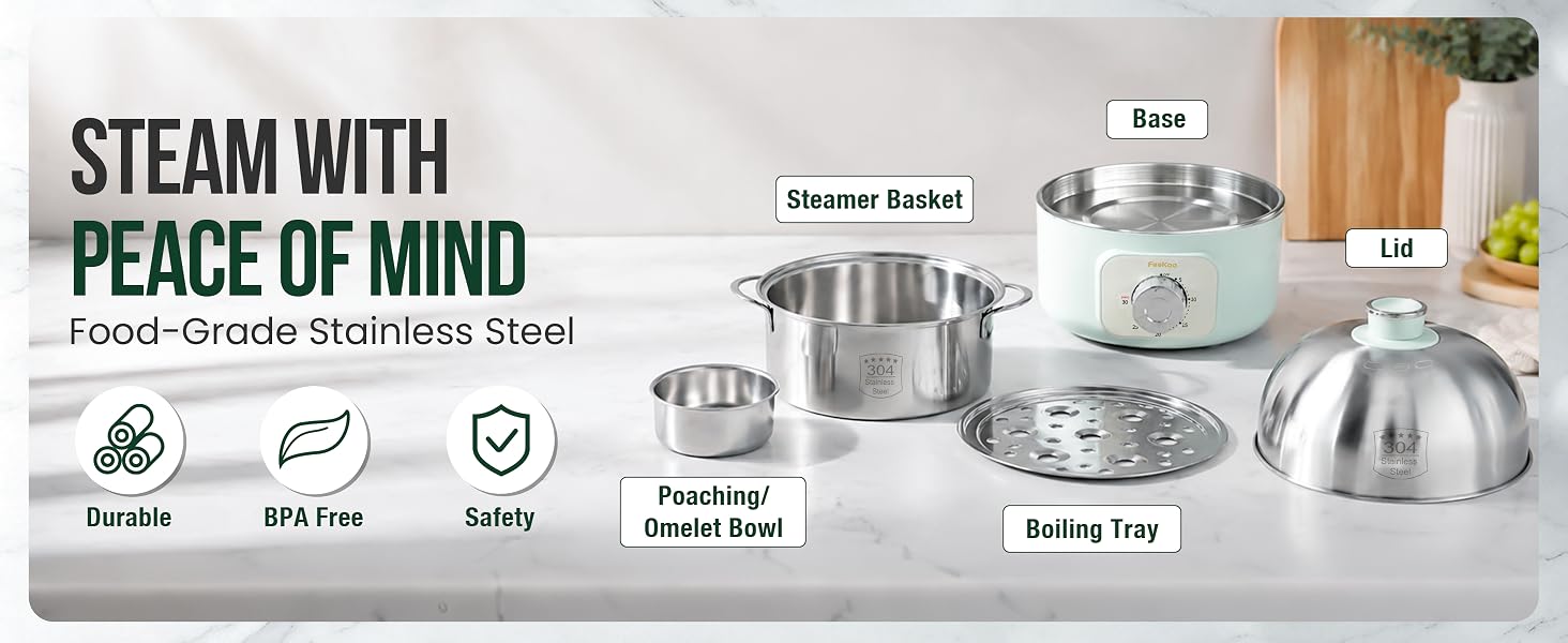 egg cooker stainless steel