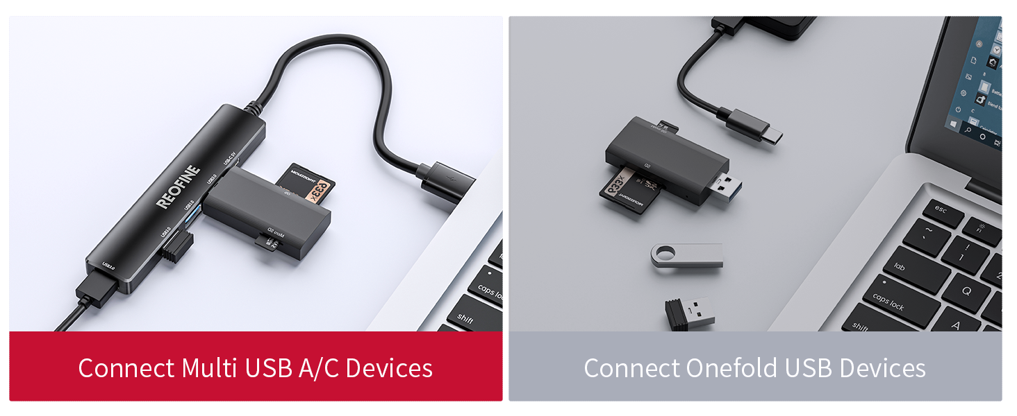 USB 3.0 Hub, 5 Port USB Hub Splitter,Portable USB Adapter