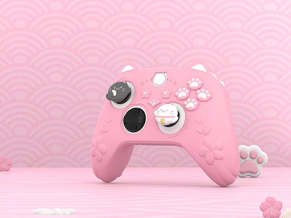 PlayVital Cherry Blossoms Kitten Protective Silicone Cover
