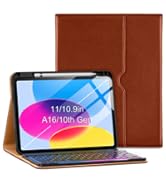 VIKESI Keyboard Case for iPad (A16,2025) 11th Generation/iPad 10th Generation Case (10.9" 2022),P...