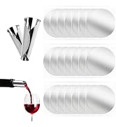 Cofimkate 30Pcs Individually Wrapped 3-Inch Wine Pourer Discs, Disposable Anti-Drip Liquor Pour S...