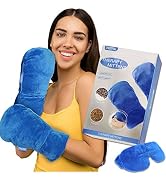 CREATRILL Microwavable Therapy Mittens Natural Unscented Gloves Moist Heat Therapy for Raynauds A...
