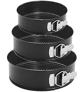 jioko Springform Cake Pan Set for Baking, Round Cheesecake Pan kitchen Ware With Nonstick Leakpro...