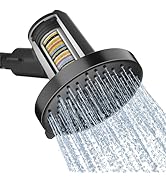 SR SUN RISE Filtered Shower Head - High Pressure Rain Shower Head with 20-Stage Filterr, 6 Spray ...