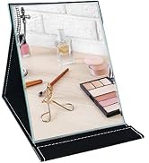 Portable Folding Makeup Mirror with Cosmetic Desktop Standing for Travel, Vanity Table, Room Deco...