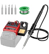 Taingwei Cordless Soldering Iron Kit for Milwaukee M18 18v Battery,90W LED Digital Solder Iron So...