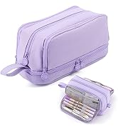 MAMUNU Large Capacity Pencil Case 4 Compartments, Pencil Case with Zipper Portable Handle, Aesthe...