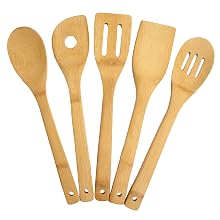 Wood tools mixers spoon spatula ladle collection pasta food dining sustainable plastic silicone