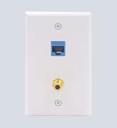 coax and ethernet wall plate