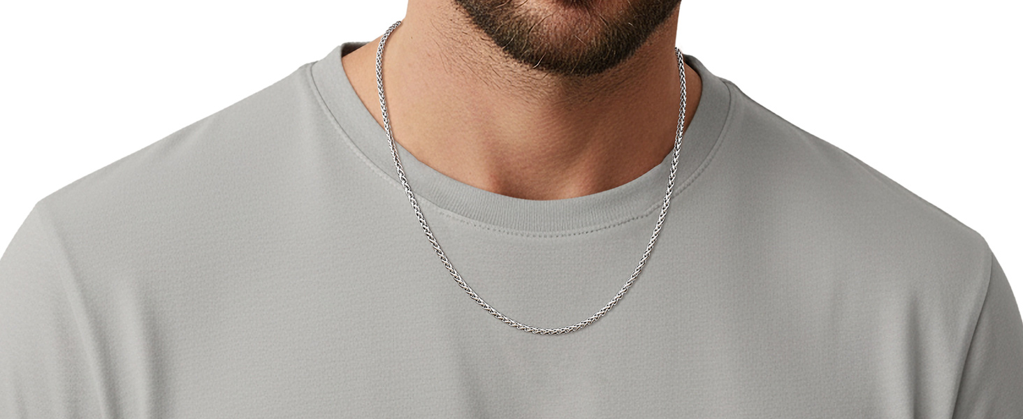 silver necklace chain