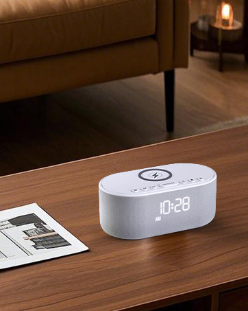 alarm clock with wireless charging