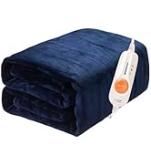 Gintao Electric Heated Blanket Throw,Double Flannel Electric Throw with 3 Heating Levels,ETL&FCC ...