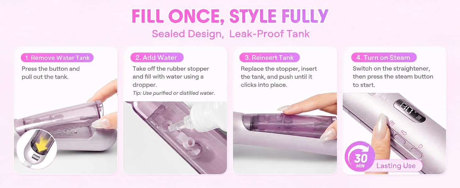 ceramic steam straightener