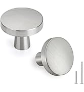 goldenwarm 5 Pack Brushed Nickel Cabinet Knobs for Kitchen Hardware Handles Round Drawer Knob for...