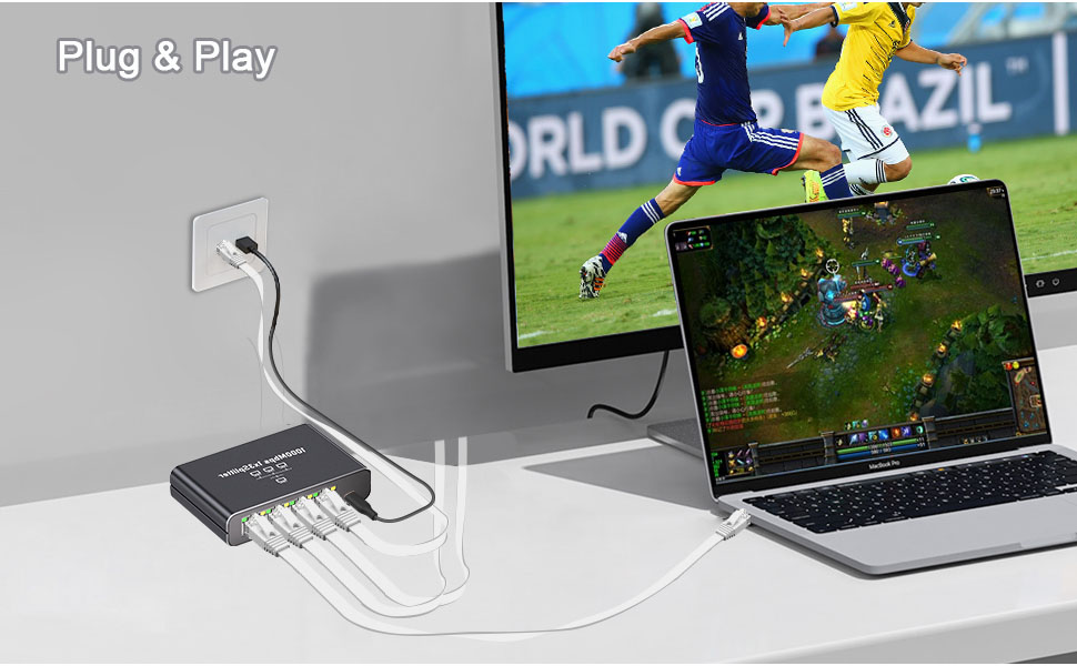 Gigabit Ethernet Splitter 1 to 3