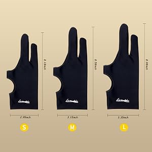 three sizes for both hands