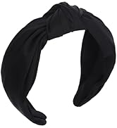 Santoddle Black Knot Headband for Women Knotted Head Bands Non Slip Wide Head Band Fashion Head B...