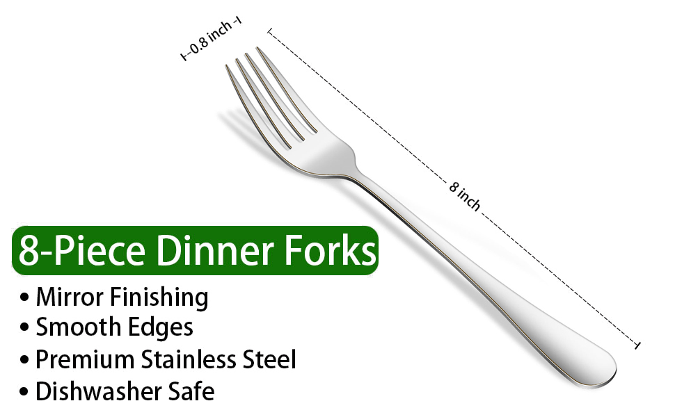 8 Pieces of dinner forks