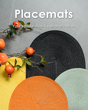 oval orange placemats