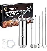 JY COOKMENT Meat Injector Syringe - Flavor Injector with 3 Stainless Steel Professional Needles;2...