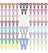 Star-Shaped Hair Clips, ECADY (100-Pack 20-Colors) Metal Snap Barrettes for Girls, Women, Kids, f...