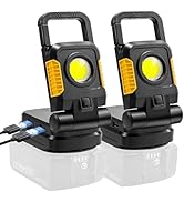 Tresda 18V/20V Cordless Work Light, 2Pack 25W Portable Flood Light Compatible with Makita 20V Max...