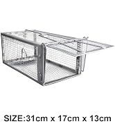 Text reads: 'SIZE:31cm x 17cm x 13cm'. Wire mesh or metal cage structure shown from multiple angles, appears to be storage or containment unit.