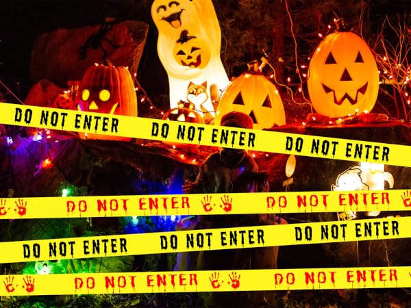 Scary Hazard Warning Tape for Halloween