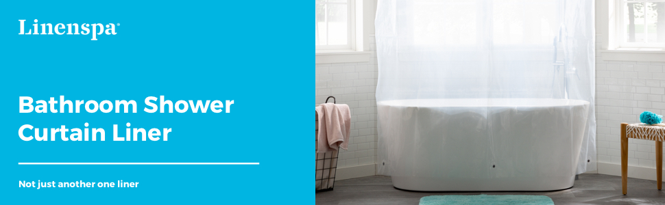 Bathroom shower curtain liner mildew resistant antimicrobial magnetic shower curtain