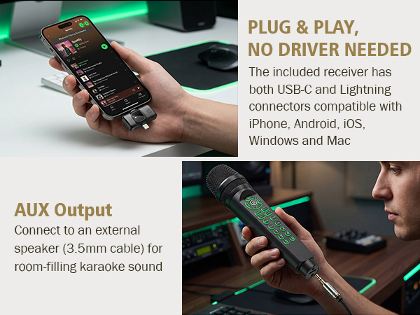 Live Sound Card Microphone with Voice Changer & Sound Effects