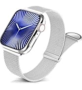 Sunnywoo Milanese Mesh Loop Compatible with Apple Watch Bands 42mm 44mm 45mm 46mm 49mm 38mm 40mm ...