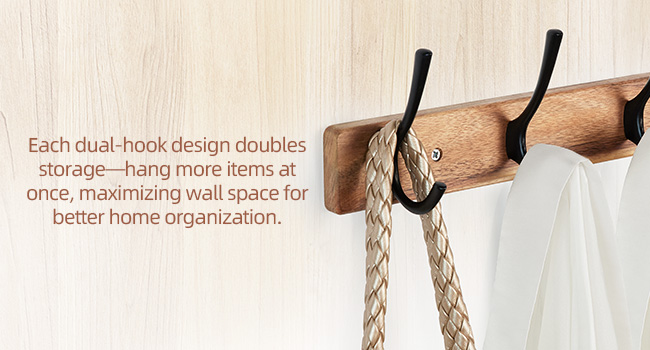 Hat Rack Wall Hooks for Hanging Coat, Bag, Towel