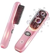 Go Brush Pro 2026 Cordless Hair Straightening Brush, 30s Fast Heat Mini Travel Straightener with ...