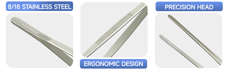 18-8 stainless steel kitchen tweezers tongs plating tweezers pasta tongs