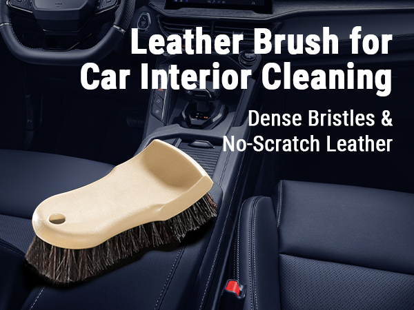 leather brush horse hair brush leather cleaning brush leather brush car detailing car seat brush