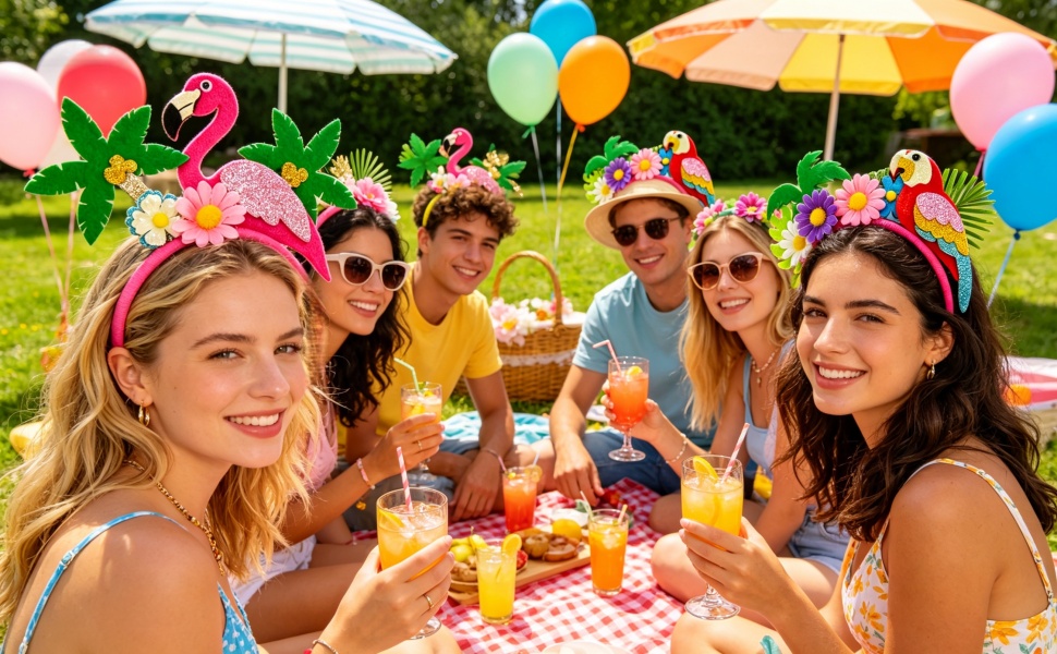 hawaiian party headbands