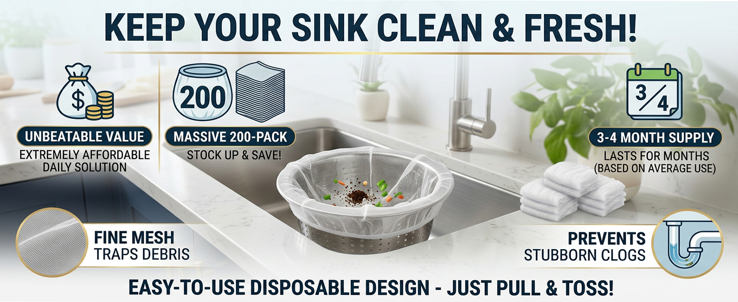 Disposable Kitchen Sink Strainer Mesh Bag